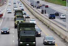 Canadian Army Reserve personnel and vehicles from across 4th Canadian Division will be conducting convoy operations on highways and area roads in southern and central Ontario as they travel to Camp Worthy, a major Royal Canadian Armoured Corps field exercise, which is happening at Garrison Petawawa from August 16 to 30, 2024. (Photo: National Defence Department, Canadian Armed Forces)