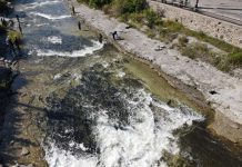 A provincial government survey that proposes changes to recreational fishing on the Ganaraska River during the peak of the Port Hope salmon run season is open for feedback until August 22, 2024. The Corbett's Dam and Fishway and the many step pools below the dam cause thousands of migrating Chinook salmon to build up in the lower river below the existing fish sanctuary, where they are vulnerable to angling. The Ontario government is proposing a new fish sanctuary below the dam where fishing would not be allowed from September 1 to October 14 during peak migration season. (Photo: Ontario Ministry of Natural Resources)