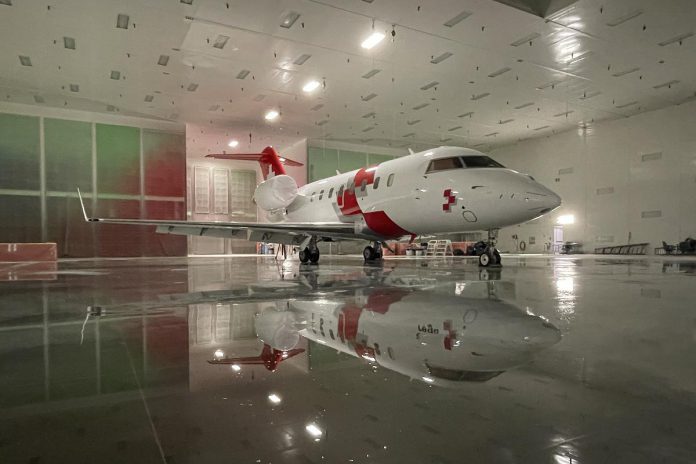 Flying Colours Corp.'s facility at the Peterborough Airport boasts three dedicated paint shops, avionics workshops, four maintenance hangars, a design centre, and dedicated cabinetry and upholstery workshops. (Photo: Flying Colours Corp.)