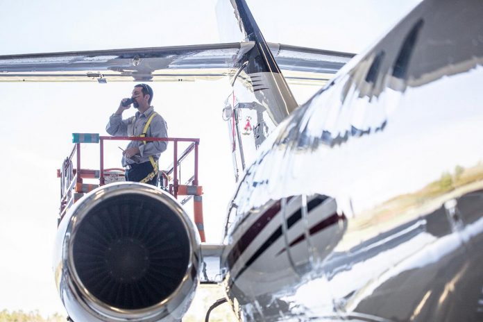 In 2023, Flying Colours Corp. joined the Flexjet family, one of the world's leading private aviation companies with more than 2,200 employees worldwide, 12 business divisions, and a fleet of over 250 aircraft that regularly need maintaining, refurbishing, and overhauling. (Photo: Flying Colours Corp.)