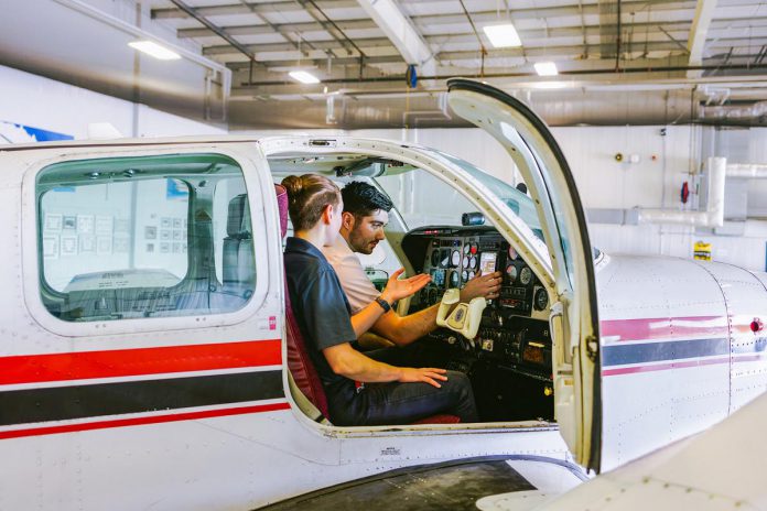 The only technology-focused four-year degree of its kind in Canada, Seneca Polytechnic's Honours Bachelor Aviation Technology program attracts students from across the country to study at the School of Aviation's Peterborough Campus. (Photo: Johan Hallberg Campbell for Seneca Polytechnic)