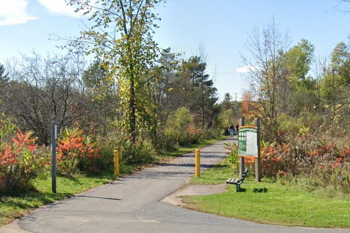 The entrance to Peterborough's Rotary Greenway Trail near Nassau Mills Road at Trent University. (Photo: Google Maps)