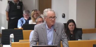 Paul Hickey, board vice chair of Peterborough & the Kawarthas Economic Development (PKED), addressed Peterborough city council at its general committee meeting on September 16, 2024. The not-for-profit organization is dissolving on December 31, 2024, with the city assuming responsibility for economic development and tourism after it ended its funding agreement with PKED earlier this year. (kawarthaNOW screenshot)