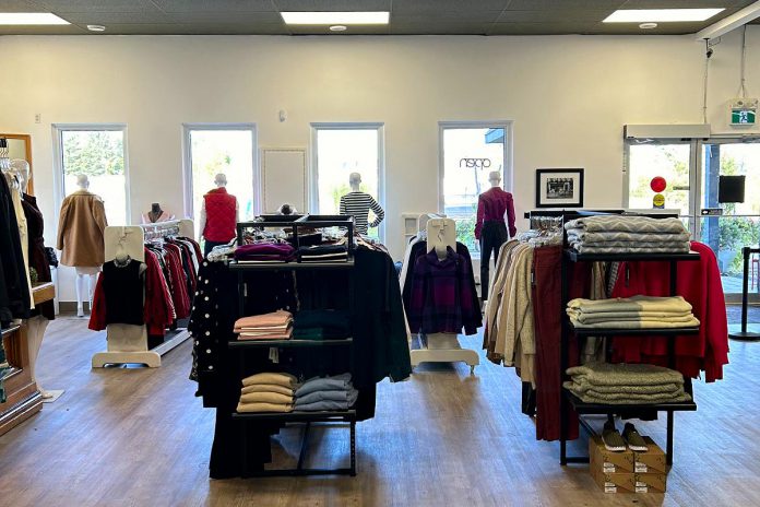 Owner Nancy Wiskel has rebranded Dan Joyce Clothing as DJC Modern Apparel and is hosting a grand opening at the store's new location at 1525 Chemong Road on October 5, 2024. (Photo courtesy of DJC Modern Apparel)