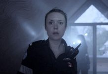 Katherine Cullen in the 2016 film adaptation of Rosamund Small's award-winning play "Vitals" that takes audiences into the psyche of a paramedic named Anna. Cullen, who also starred in the original 2014 Toronto production, will reprise the role of Anna for New Stage Theatre's production at Peterborough's Market Hall on September 27 and 28, 2024. (Photo: Mike McLaughlin)