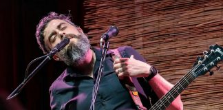 Ottawa-based indie alt-folk singer-songwriter and guitarist Rory Taillon performs at the Dominion Hotel in Minden on Saturday night, during the Hike Haliburton festival weekend. (Photo: Trailblazer Productions)