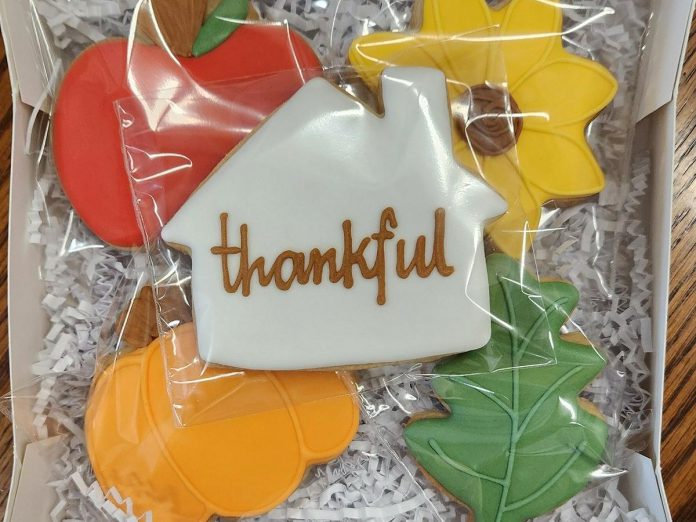 Habitat for Humanity Northumberland is teaming up with Roda's Kitchen in Cobourg to fundraise for building projects through the limited time sale of sets of cookies decorated with a Thanksgiving theme. (Photo: Habitat for Humanity Northumberland)