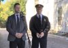 Detective Sergeant Josh McGrath and Chief Stuart Betts of the Peterborough Police Service held a media conference on September 26, 2024 at at 701 George Street North just south of Parkhill Road, where a Scarborough teenager was shot multiple times the previous evening. The victim is in stable condition in a Toronto-area hospital and police are searching for two or three male suspects in the shooting, who may also not be from the Peterborough area. (kawarthaNOW screenshot of police video)