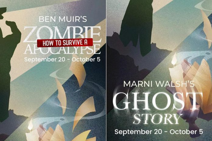 The Peterborough Theatre Guild presents Ben Muir's "How to Survive a Zombie Apocalypse" and Marni Walsh's history-based drama "Ghost Story" for 10 performances from September 20 to October 5, 2024. (Graphic: Peterborough Theatre Guild)