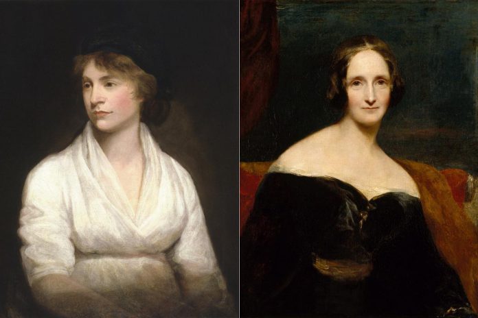 British writer, philosopher, and advocate of women's rights Mary Wollstonecraft and her daughter Mary Wollstonecraft Shelley (nee Gowan), author of "Frankenstein; or, The Modern Prometheus." (Public domain photos)