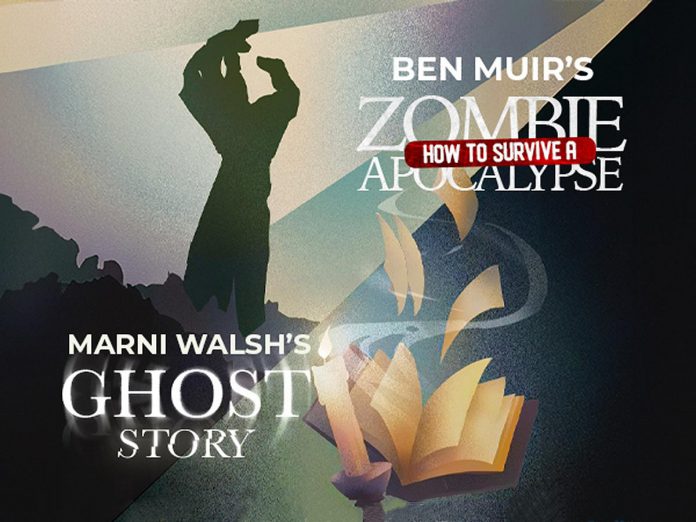 The Peterborough Theatre Guild presents Ben Muir's "How to Survive a Zombie Apocalypse" and Marni Walsh's history-based drama "Ghost Story" for 10 performances from September 20 to October 5, 2024. (Graphic: Peterborough Theatre Guild)