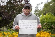 Hamilton photographer Jessie Golem's "Humans of Basic Income" photographic series showed the human side of the then-newly elected Ford government's 2019 decision to cancel the Ontario Basic Income Pilot Program before it was completed and evaluated. (Photo: Jessie Golem)