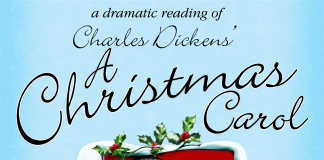 A committee of volunteers in Lindsay is organizing a fundraising event for A Place Called Home that features a dramatic reading of "A Christmas Carol" on December 4, 2024 at Cambridge Street United Church in Lindsay, using a script that was first developed by CBC Radio in 1990 for public readings across the country in support of shelters, food banks, libraries, and hospitals. (Graphic: CBC Radio)