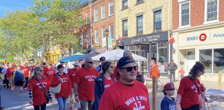 The 17th annual Walk a Mile event in Cobourg on October 5, 2024 raised more than $55,000 for Cornerstone Family Violence Prevention Centre. (Photo: Cornerstone / Facebook)