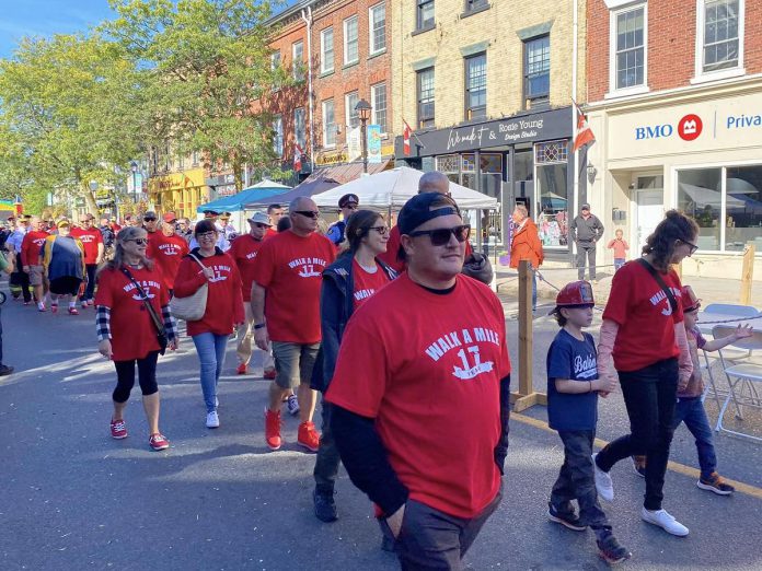 The 17th annual Walk a Mile event in Cobourg on October 5, 2024 raised more than $55,000 for Cornerstone Family Violence Prevention Centre. (Photo: Cornerstone / Facebook)