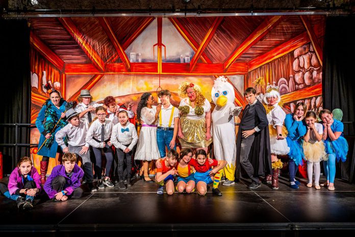 The cast of Globus Theatre's 2021 holiday panto "Mother Goose". Known for its annual traditional British panto, the Bobcaygeon theatre company is holding auditions for this year's panto, "Aladdin" by Sarah Quick, on October 6, 2024. The production runs from December 4 to 15. (Photo: Dahlia Katz)