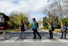 "Walktober" is an opportunity to spend time outside and encourage kids, students, families, and school communities to be active on the way to school. Kids who walk to school benefit from more quality time with friends, lower stress, and increased daily minutes of exercise. (Photo: Peter Rellinger)