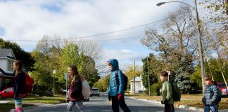 "Walktober" is an opportunity to spend time outside and encourage kids, students, families, and school communities to be active on the way to school. Kids who walk to school benefit from more quality time with friends, lower stress, and increased daily minutes of exercise. (Photo: Peter Rellinger)