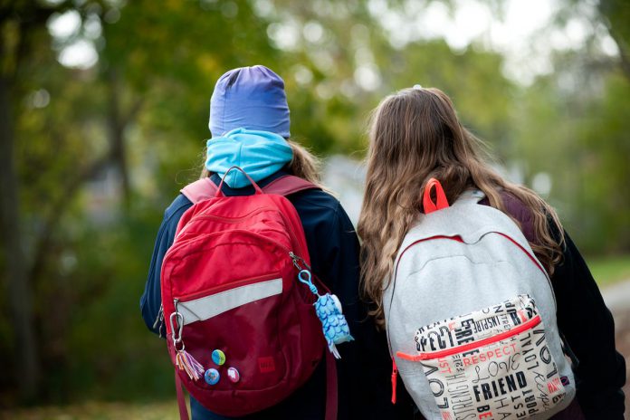 Safe routes to school benefit the whole community. Drive Slow Ptbo brings awareness to road safety in school areas and has lowered speed limits in school zones across the city. (Photo: Peter Rellinger)