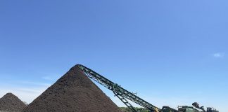 Mounds of compost at the City of Peterborough's new composting facility co-located at the city-county landfill site on Bensfort Road ready to be tested for compliance with the Ontario Ministry of the Environment's compost quality standards. Since the city's green bin program launched on October 31, 2023, 28,000 households have collectively diverted more than 6,000 tonnes of methane-producing organics from the landfill. (Photo: City of Peterborough)