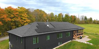 To achieve their goal of a net-zero home, the owners of this Peterborough County home collaborated closely with their construction team using the integrated design process, a collaborative approach where everyone involved from design through construction looks at the building as a complete system rather than as a sum of its individual parts. (Photo courtesy of Rebecca Schillemat)