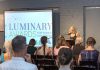 Sarah Budd, outgoing CEO and president of Peterborough and Kawarthas Chamber of Commerce, speaks at the launch of the chamber's inaugural Luminary Awards, held at Bennett's Furniture and Mattresses in Peterborough on September 18, 2024. With five categories, the awards celebrate women in business in the city and county of Peterborough, both those in leadership roles and those who lead from behind the scenes. Nominations are now open until January 17, 2025. (Photo: Heather Doughty Photography)