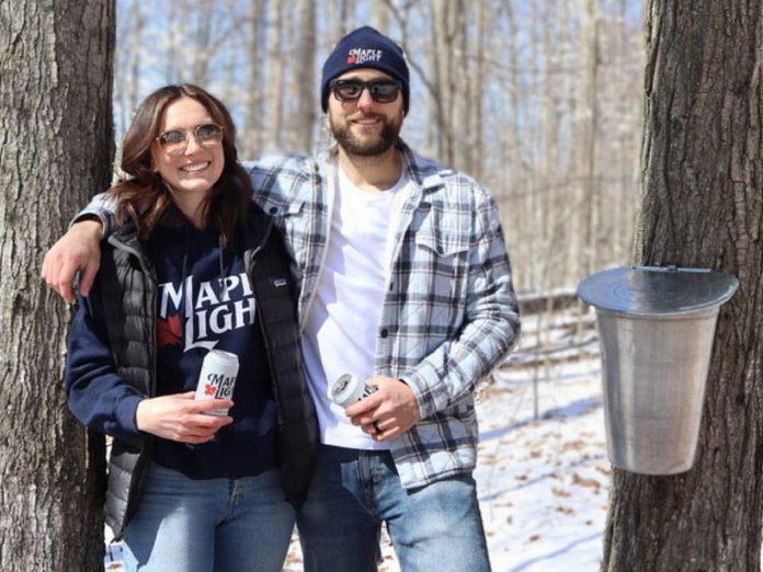 Ennismore couple Ainsley and Dario Gabbani were inspired to create a maple-flavoured cocktail while boiling down sap in their sugar shack. (Photo: Maple Light / Instagram)