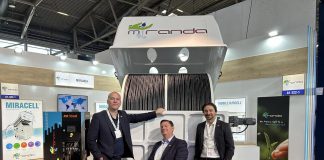 The Miranda Water Technologies team (Ryan Moore, Michael Skinner, and Emrah Hançer) at IFAT Munich in 2024, the leading tradeshow in environmental technologies. Miranda, a globally recognized leader in supporting the sustainable and environmentally friendly treatment of water and wastewater with water reuse systems for commercial and residential areas, has partnered with Fleming College in Peterborough to develop technology for improving efficiency, sustainability, and performance in wastewater treatment. (Photo: Miranda Water Technologies)