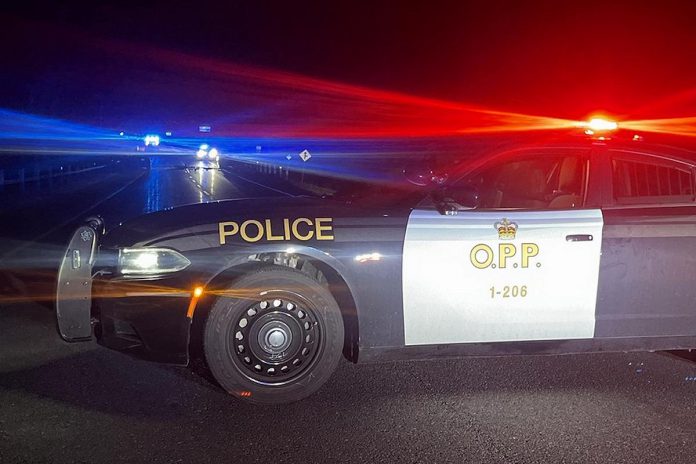 Police closed County Road 25 between County Road 35 and Concession Road 8 in the Municipality of Trent Hills following a two-vehicle collision just after midnight on October 20, 2024 that claimed the lives of both drivers. (Photo: Northumberland OPP)