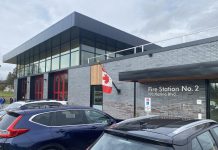 The City of Peterborough celebrated the official opening of its new Fire Station No. 2 in the city's north end with an open house on October 31, 2024. Located at 100 Marina Boulevard, the station is the city's first facility to be certified as a net-zero carbon and net-zero energy building, using passive solar design and renewable energy sources to achieve its net-zero goals. (Photo: Paul Rellinger / kawarthaNOW)