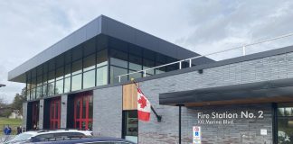 The City of Peterborough celebrated the official opening of its new Fire Station No. 2 in the city's north end with an open house on October 31, 2024. Located at 100 Marina Boulevard, the station is the city's first facility to be certified as a net-zero carbon and net-zero energy building, using passive solar design and renewable energy sources to achieve its net-zero goals. (Photo: Paul Rellinger / kawarthaNOW)