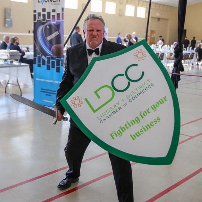 Lindsay & District Chamber of Commerce executive director Terry Guiel hamming it up. The Peterborough resident says the Lindsay community has been very welcoming and he is the happiest he has been in his professional life. (Photo courtesy of Terry Guiel)