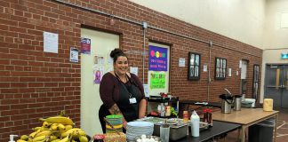 Kristal Jones-Craighead, a social worker with the Elizabeth Fry Society of Peterborough, is coordinator of the morning drop-in program at Trinity Centre in Peterborough. The weekday program is where people of all walks of life can gather, enjoy a light breakfast or cup of coffee, access a community clothing cupboard, washrooms and showers, and harm reduction supplies, and connect with housing outreach workers and participate in community programs. (Photo courtesy of Kristal Jones-Craighead)