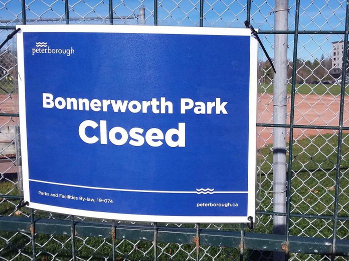 On November 7, 2024, the City of Peterborough closed Bonnerworth Park to the public as work begins to redevelop the park against the opposition of many neighbouring residents and others. The closure notice comes the day after the city was served with notice of an application for an injunction to stop work in the park, which is scheduled for a court hearing on November 25. (Photo: George Brown / Save Bonnerworth Park Facebook Group)