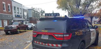 A 27-year-old Colborne resident has died in hospital following a collision between their electric scooter and a pickup truck in downtown Colborne on October 31, 2024. (Photo: Northumberland OPP)