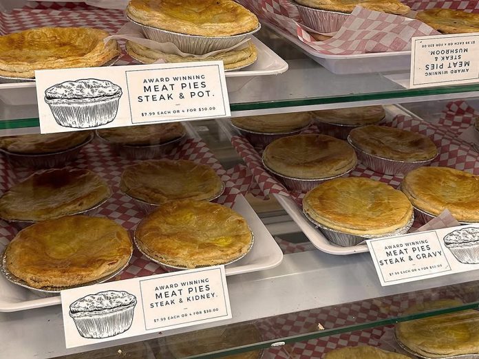 Founded in Peterborough in 2023 and now with four locations in southern Ontario, Country Bakery & Market serves up a taste of Britain with traditional freshly baked goods including meat pies, biscuits, cakes, tarts, pasties, and scones as well as specialty pantry staples imported directly from the United Kingdom. (Photo courtesy of Country Bakery & Market)