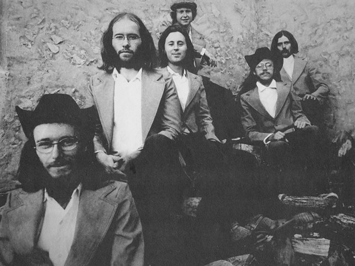 The members of Bacon Fat, a pioneer country rock fusion band from the early 1970s: Dennis Delorme, George Bertok, Cris Cuddy, Bobby Watson, JP Hovercraft, and Terry "Benny" Benstead. (Photographer unknown)