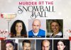 Linette Doherty, Kerry Griffin, Jennine Profeta, Kelly Burrows, Dave Pearce, Chris Gibbs, and Maya Doherty star in Globus Theatre's festive murder mystery dinner theatre experience "Murder at the Snowball Ball," which runs for six performances at the Lakeview Arts Barn from November 14 to 23, 2024. (Graphic: Globus Theatre)