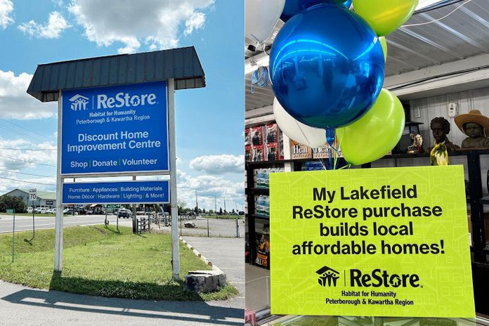 The Lakefield ReStore is located at 3001 Lakefield Rd. north of Peterborough. Revenues from the non-profit home improvement and building supply store, which accepts and sells new and gently used items, help Habitat for Humanity Peterborough & Kawartha Region (Habitat PKR) build affordable homes in the community. (Photo: Habitat PKR)