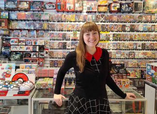 Holly Butler is the manager of Iceman Video Games in downtown Peterborough, the second location of the business originally founded by her parents in 1992 in Mississauga. Along with new and used video games, the family-owned independent business also sells figures, comic books, and more. (Photo courtesy of Iceman Video Games)