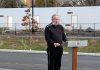 Peterborough Mayor Jeff Leal announced the release of the 15-recommendation report of the Mayor's Task Force for Housing Creation at a media event on November 5, 2024 in front of of Ashburnham Realty's six-storey building currently under construction along the Rotary Greenway Trail just north of Robinson Street in Peterborough's East City. (Photo: Bruce Head / kawarthaNOW)