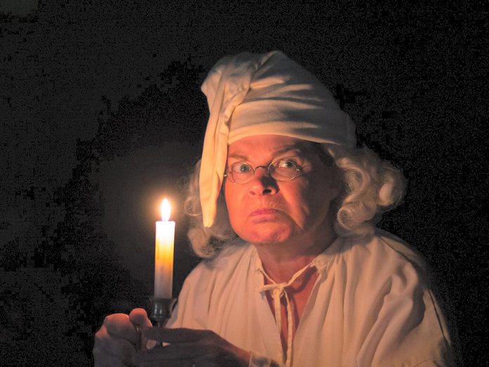 Peterborough's Linda Kash is taking on a dream role as Ebenezer Scrooge for the New Stages Theatre production of Katie Leamen's "A Christmas Carol Comedy" from December 11 to 15, 2024 at Market Hall Performing Arts Centre in downtown Peterborough. While it might not be easy to visualize the Philly Cream Cheese Angel in the miserly role, Kash is excited to take on the challenge of the role she's been familiar with since childhood. (Photo: Andy Carroll)