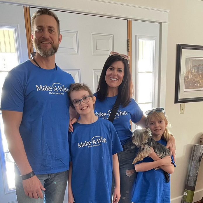 Darren and Brooke Roberts with their daughters Sofie and Stella. After a courageous nine-month battle with brain cancer, Sofie died on May 17, 2024 at nine years old. She will be honoured through a fundraiser at Peterborough's Hair By Fusion in support of pediatric cancer care at the Peterborough Regional Health Centre (PRHC) until December 14, 2024, when a celebration in Sofie's honour will be held at the hair salon, two days before what would have been Sofie's 10th birthday. (Photo courtesy of the Roberts family)