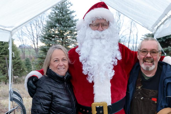 Sharron Wharram-Spry and Brian Spry of Spry Family Christmas Tree Farm in Cobourg will be hosting their 10th and final fundraiser for Northumberland Hills Hospital Foundation on December 7, 2024, with proceeds helping fund the purchase of a hematology analyzer for the hospital's laboratory. (Photo courtesy of Northumberland Hills Hospital Foundation)