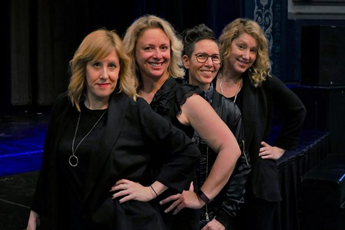 Comedians Karen Parker, Jennine Profeta, Elvira Kurt, and Diana Frances will be joined by special guest Linda Kash (not pictured) for Girls Nite Out at the Market Hall Performing Arts Centre in downtown Peterborough on January 16, 2025. (Photo courtesy of Girls Nite Out)