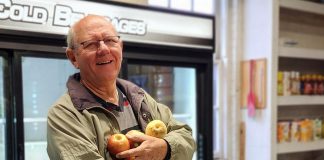 Robin Adair is a passionate volunteer and treasurer for the Good Neighbours Care Centre in Peterborough. Operating out of 164 Sherbrooke Street for 40 years, the registered charitable organization always been volunteer-run, and provides clients with food, clothing, homeware, and personal hygiene products entirely free of cost. (Photo courtesy of Good Neighbours Care Centre)