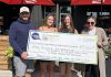 Franzie Roessl (left) and staff at One Eighty Sports Pub in Peterborough presented a cheque to Peterborough Regional Health Centre (PRHC) Foundation Community Giving and Engagement Manager Jane Lovett (right) on behalf of the One Eighty Heather Roessl & Friends Memorial Golf Tournament in September 2024. This year's annual event raised its largest amount ever, donating $30,500 to the PRHC Foundation's Campaign for PRHC to reimagine healthcare in the region. The PRHC Foundation encourages community members to consider hosting their own third-party event fundraisers to support the regional hospital. (Photo courtesy of PRHC Foundation)