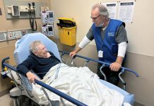 Ross Memorial Hospital (RMH) in Lindsay is recruiting volunteers for a program that gets elderly patients up and moving while they're in the Kawartha Lakes hospital with the aim of increasing their strength and mobility and accelerating their ability to return home. (Photo: Ross Memorial Hospital / Facebook)