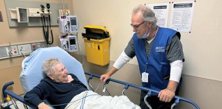 Ross Memorial Hospital (RMH) in Lindsay is recruiting volunteers for a program that gets elderly patients up and moving while they're in the Kawartha Lakes hospital with the aim of increasing their strength and mobility and accelerating their ability to return home. (Photo: Ross Memorial Hospital / Facebook)