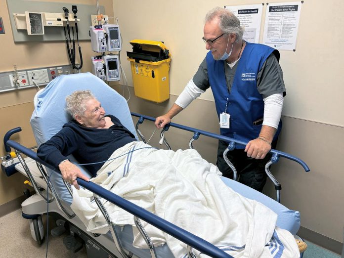 Ross Memorial Hospital (RMH) in Lindsay is recruiting volunteers for a program that gets elderly patients up and moving while they're in the Kawartha Lakes hospital with the aim of increasing their strength and mobility and accelerating their ability to return home. (Photo: Ross Memorial Hospital / Facebook)